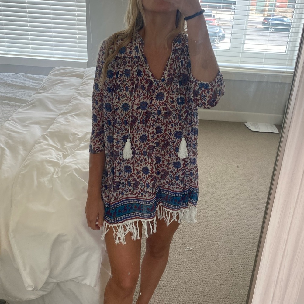 Roberta Roller Rabbit Tunic With Fringe-XS - Picture 3 of 6